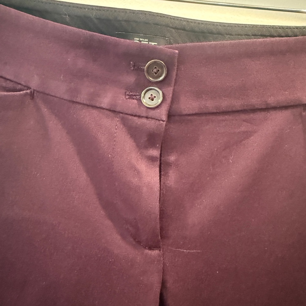 Marissa Bootcut Burgundy Pants LOFT - Picture 5 of 6